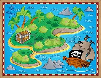 Theme with island and treasure 2