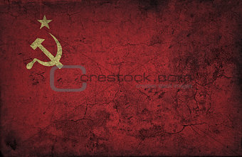 grunge USSR flag