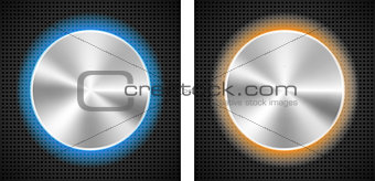 Abstract backgrounds with circle metallic inset
