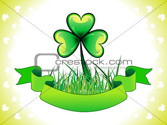 abstract st patrick clover with grass 