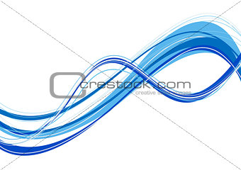 abstract blue wave template
