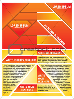 abstract orange corporate brochure template