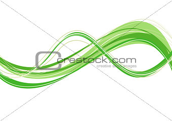 abstract green wave template