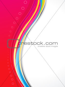 abstract red based brochure template