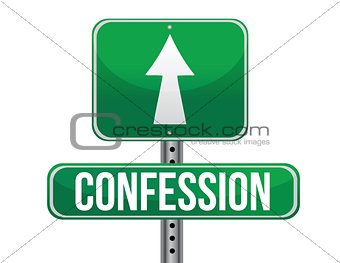 confession sign