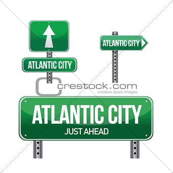 Atlantic city road sign