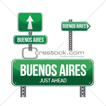 Buenos Aires city road sign