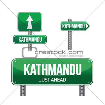 kathmandu city road sign