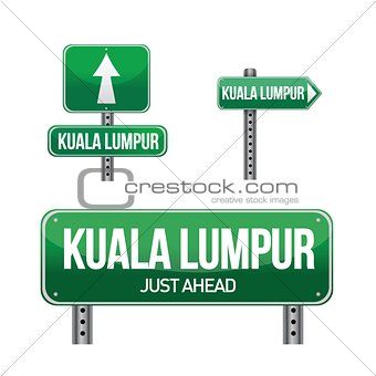 kuala lumpur city road sign