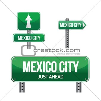 Mexico city road sign