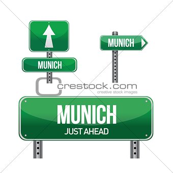 munich city road sign