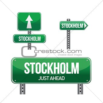 stockholm city road sign