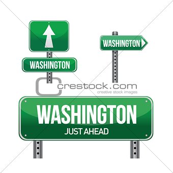 washington city road sign