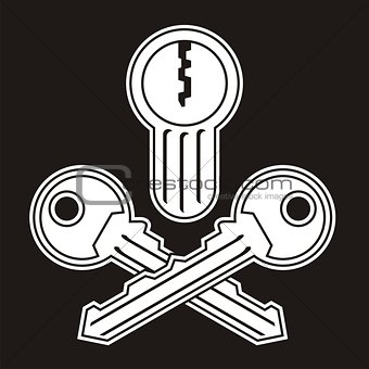 Jolly Roger lock with keys