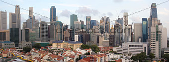 Singapore Skyline Along Chinatown Area