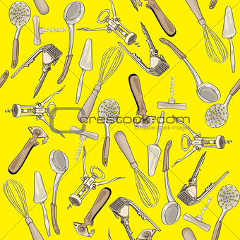 kitchen tools pattern