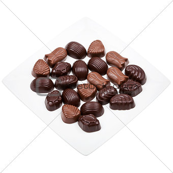 Plate of chocolates