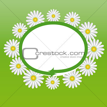 Label with the daisies