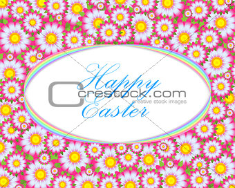 Happy Easter Floral Card Template