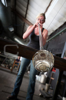 Hot Glass Blowing