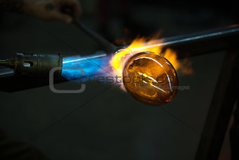 Finishing Glass Object with Torch
