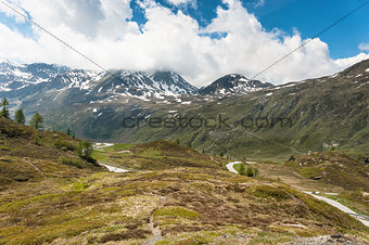 Panoramic view on Simplon Pass