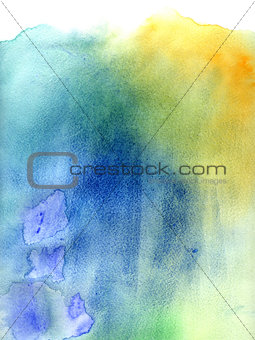 Blue and green abstract watercolor background