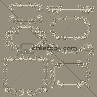 vector lacy  vintage floral  design elements 