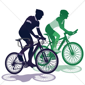 a couple on a bicycle