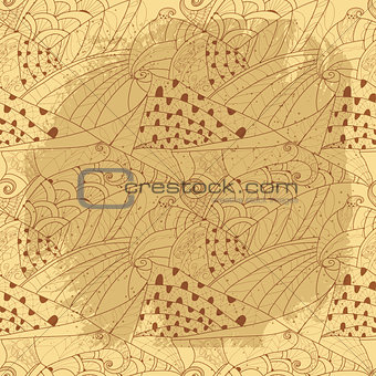 Seamless abstract hand-drawn  pattern