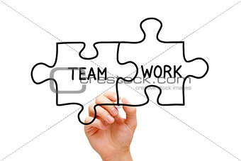 Teamwork Puzzle Concept