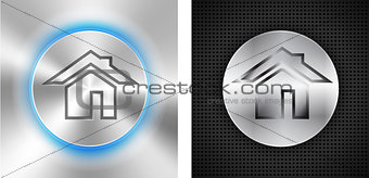 Abstract technological backgrounds with home icon