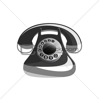 Vector illustration of Icon of old phone