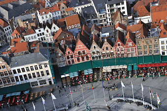 Brugge - Grote Markt birds eye view