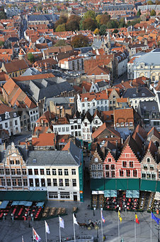 Brugge - Grote Markt birds eye view