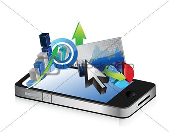 phone Business financial economy concept