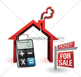 real estate and modern calculator