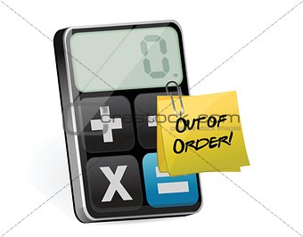 out of order post and modern calculator