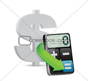 dollar and modern calculator