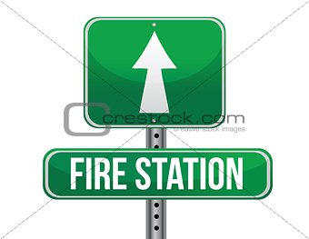 fire station road sign