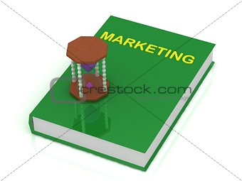 sandglass with purple sand and Book Marketing