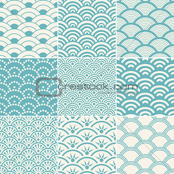 seamless ocean wave pattern