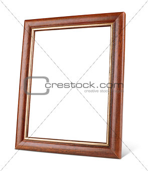 Simple wooden picture frame with shadow