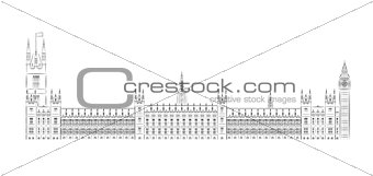 Big Ben and House of Parliament vector illustration