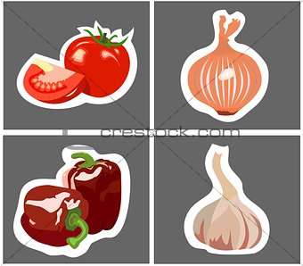 tomato onion garlic peppers