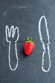 Fresh whole strawberry