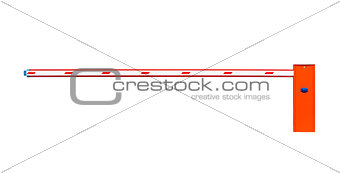 Road barrier isolate on white background 