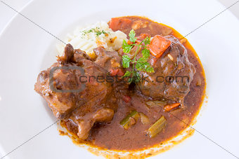 Ox Tail Stew with Mashed Potatoes