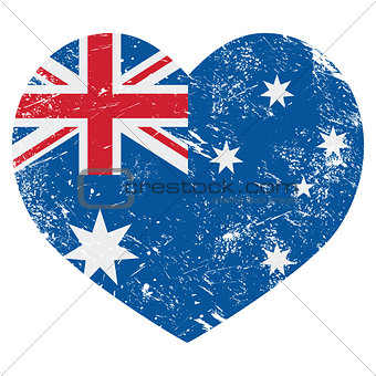 Australia retro heart flag