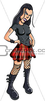 Female punk with an attitude